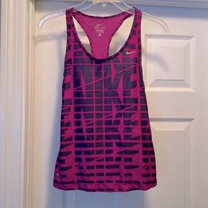 Nike workout tank top. Dri-fit. Built in sports bra